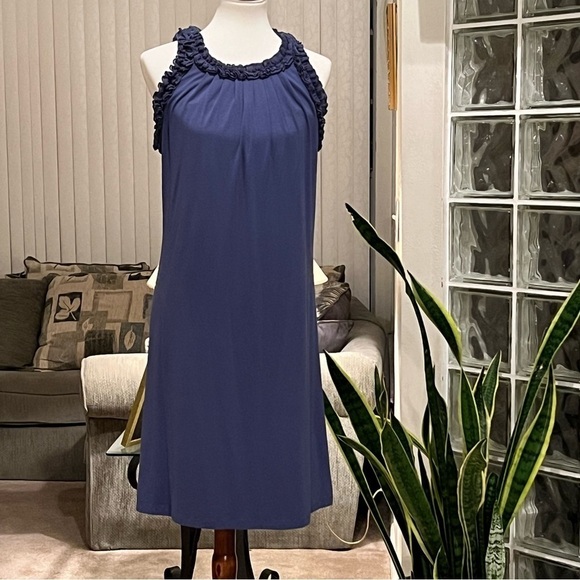 Kische Blue Sleeveless Ruffle Midi Dress‎ - Size Medium - Picture 1 of 5